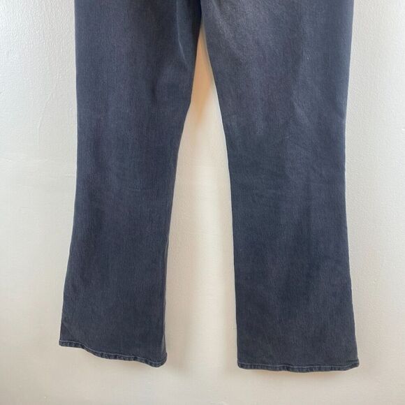 Boyish By Her Womens The Ricky Flare Jeans Black Button Fly High Rise Grunge 29 - Picture 7 of 14